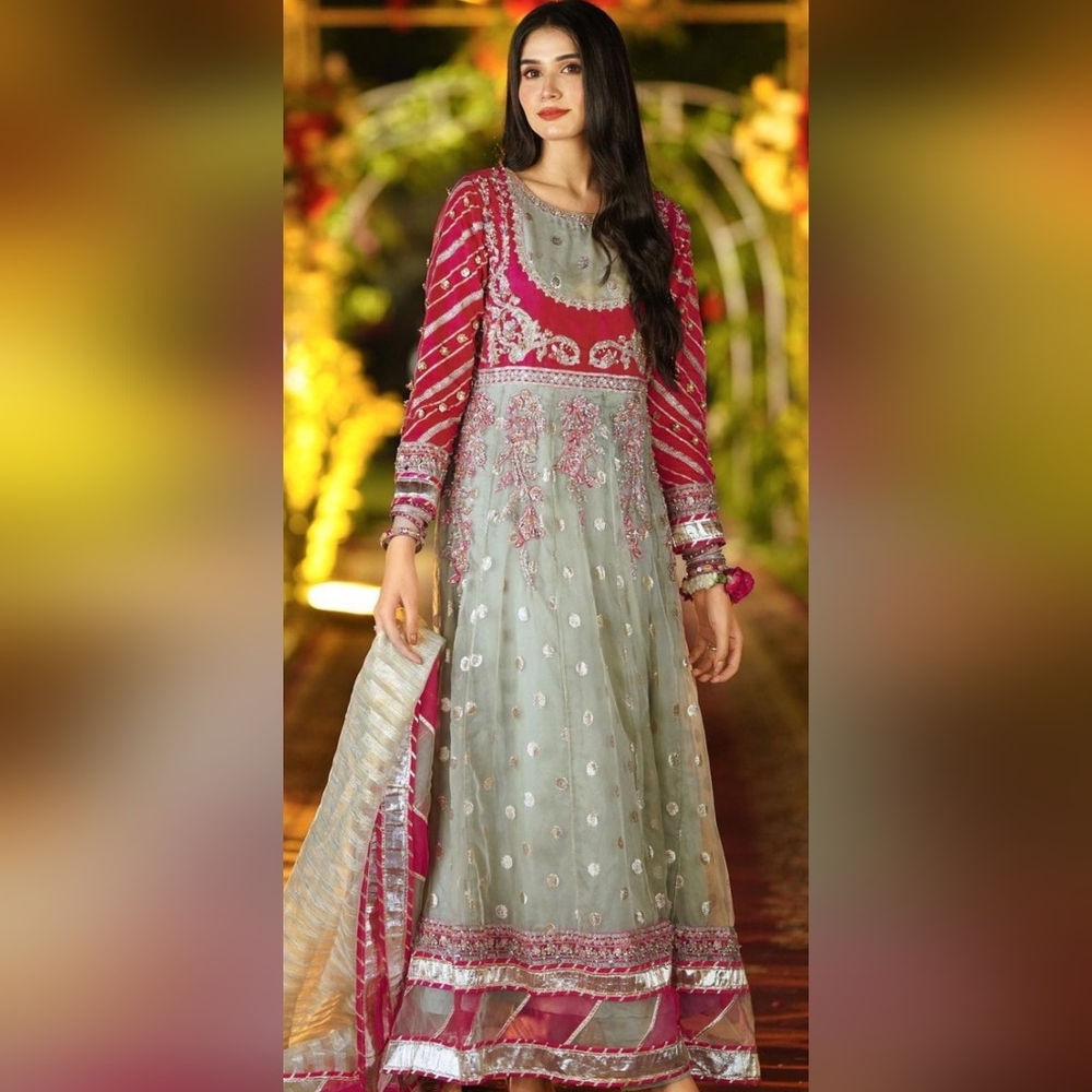 Pakistani/indian 3pc party wear maxi